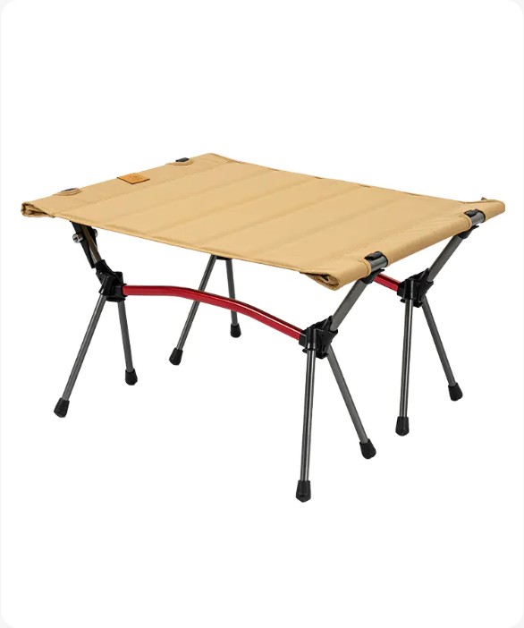 How to ensure that the Two Height Light Weight Camping Table remains stable on all terrains?